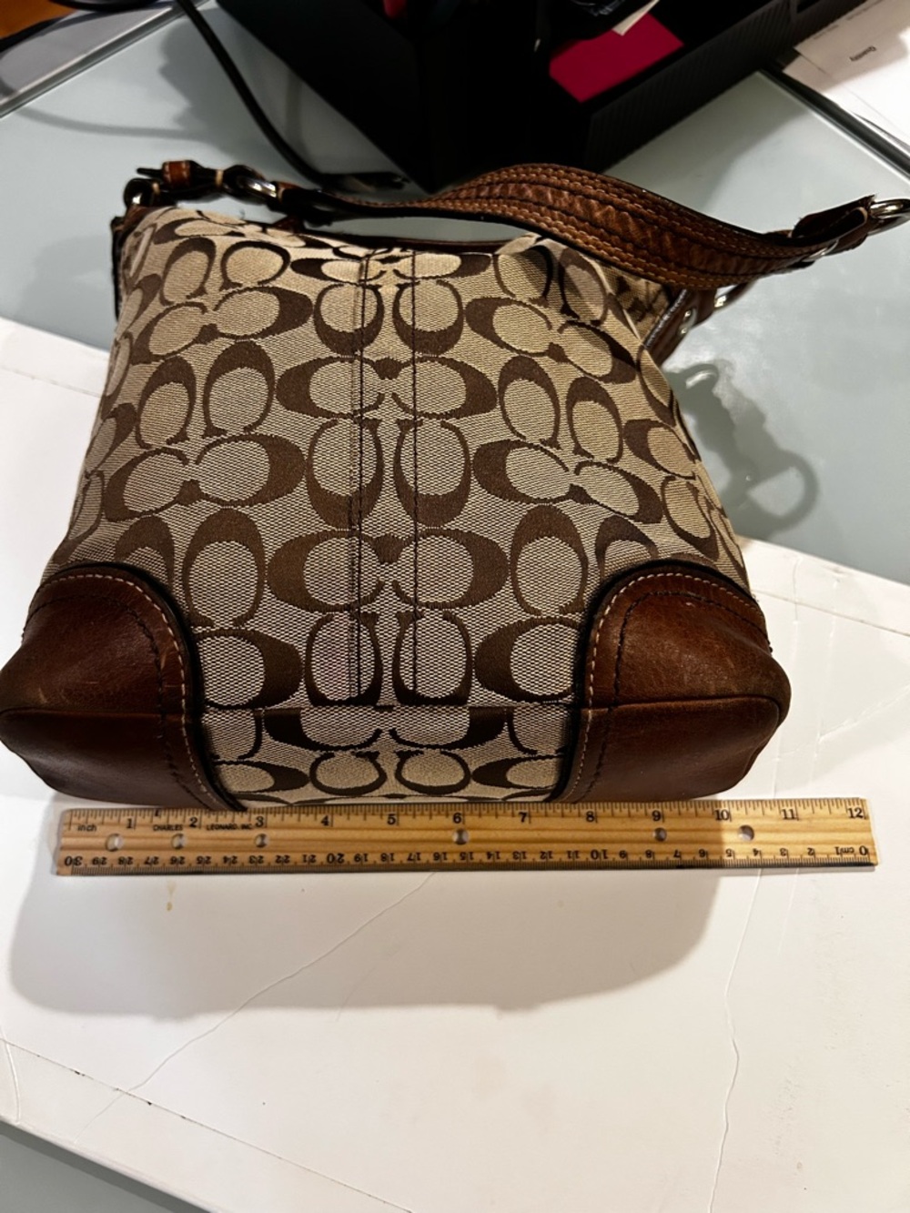 Coach Brown Leather Patch Interior Shoulder Bag